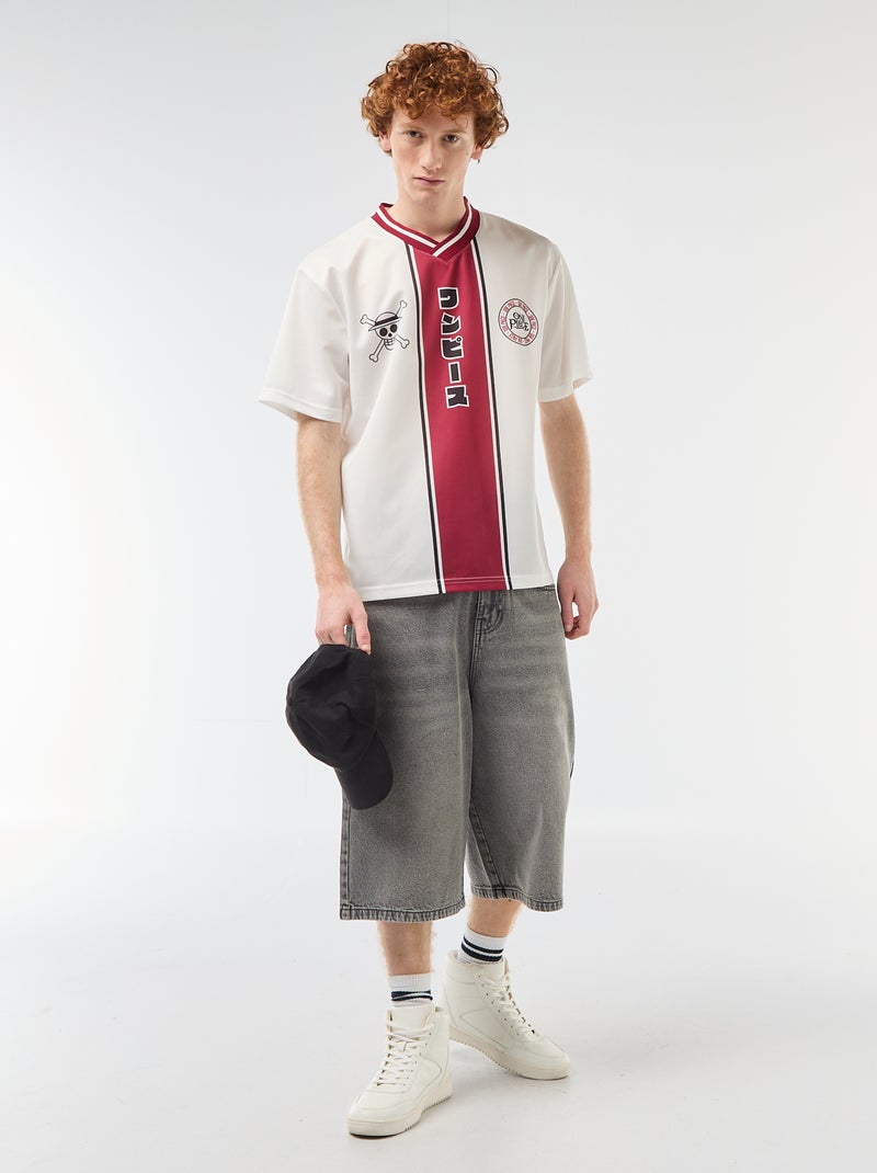 Camisola de futebol estampada 'One Piece' Branco - Kiabi
