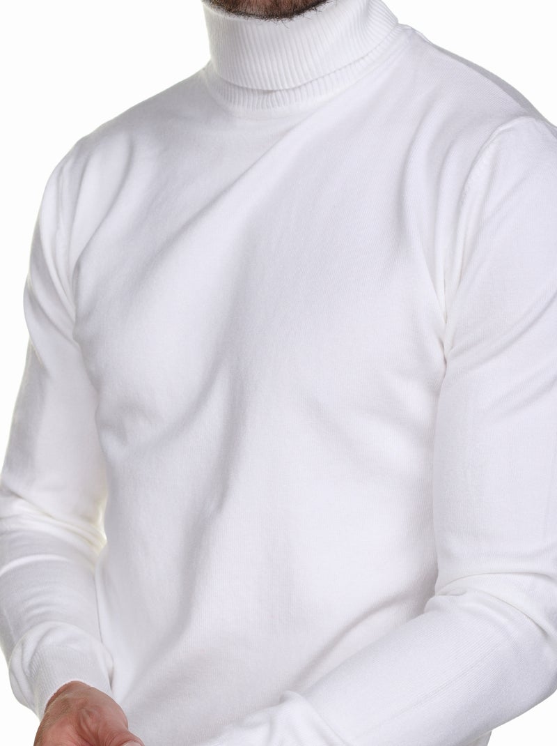 Camisola de gola alta - Kenzarro Branco - Kiabi