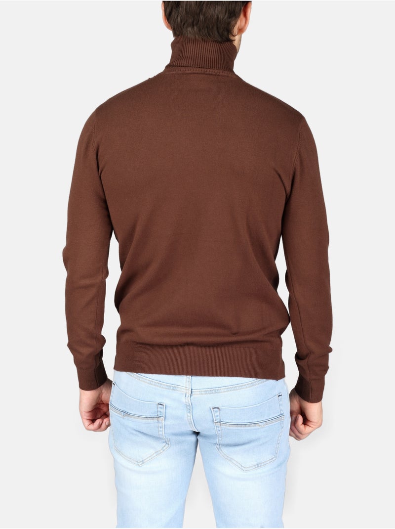 Camisola de gola alta - Kenzarro Castanho-escuro - Kiabi