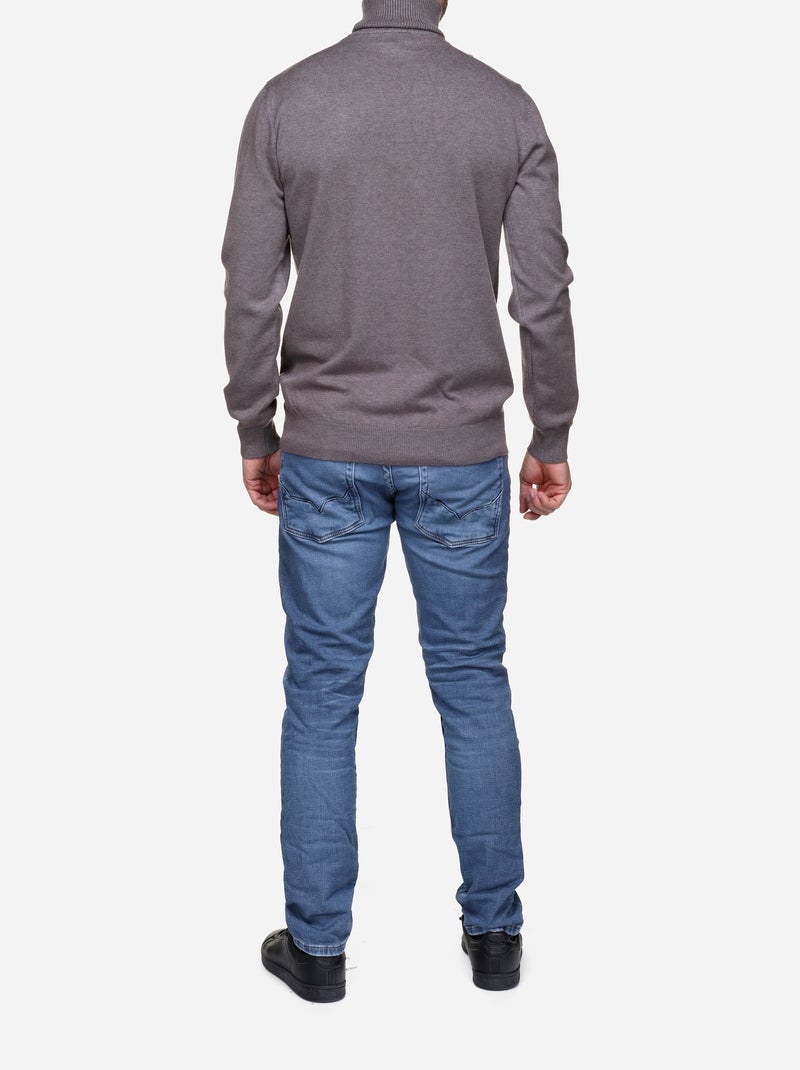 Camisola de gola alta - Kenzarro Castanho - Kiabi