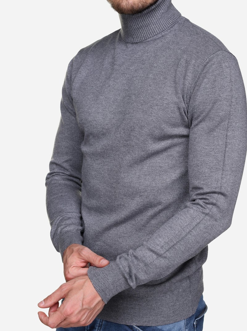 Camisola de gola alta - Kenzarro Cinza claro - Kiabi