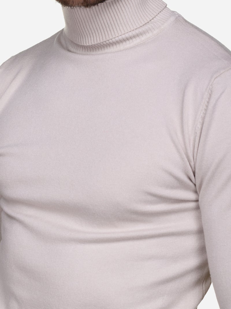 Camisola de gola alta - Kenzarro Creme - Kiabi