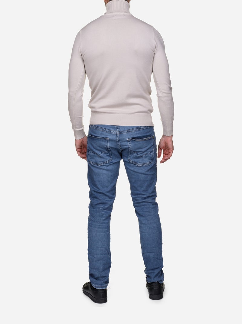 Camisola de gola alta - Kenzarro Creme - Kiabi