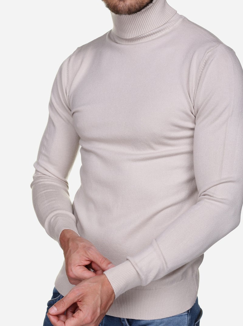 Camisola de gola alta - Kenzarro Creme - Kiabi