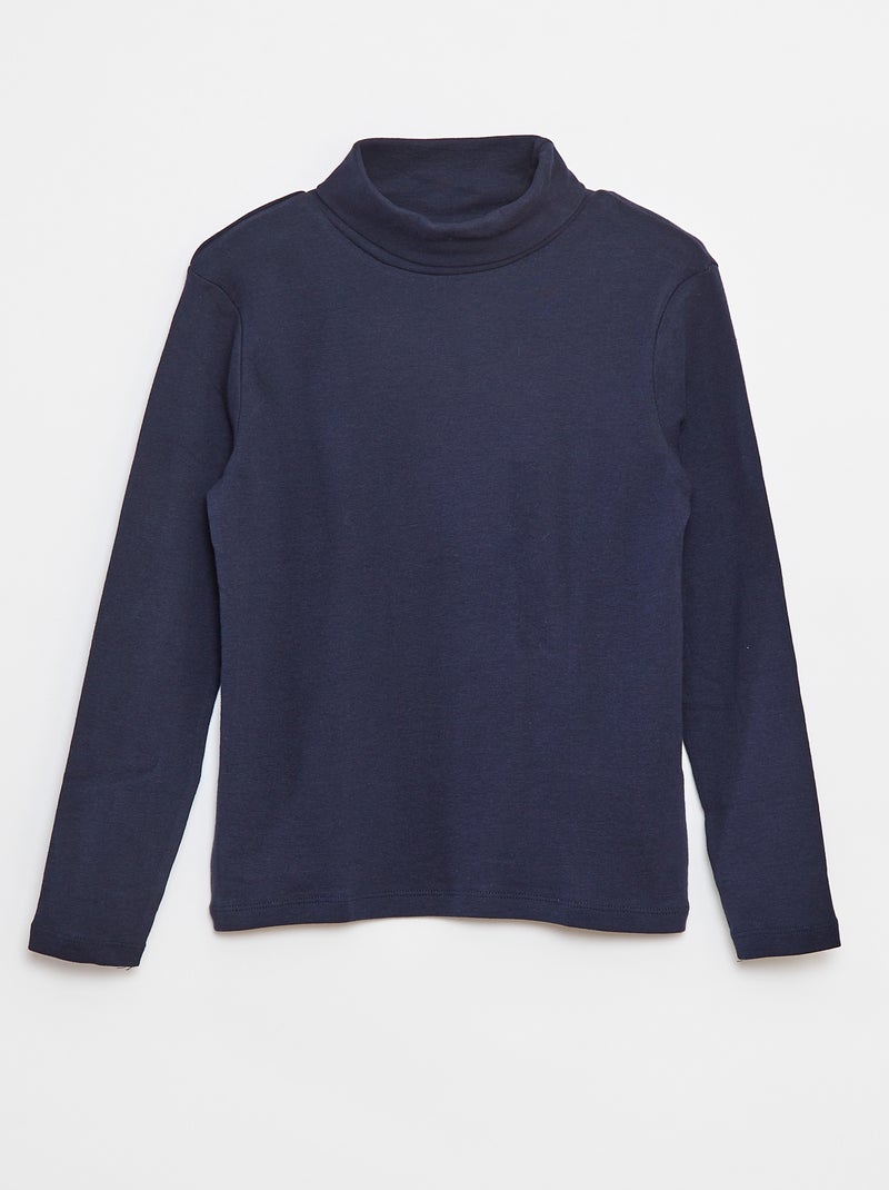 Camisola de gola alta Azul - Kiabi