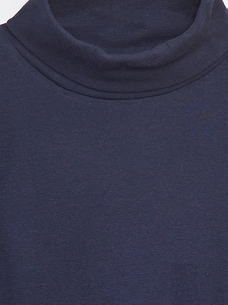 Camisola de gola alta Azul - Kiabi