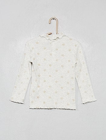 Camisola de gola alta canelada - Kiabi