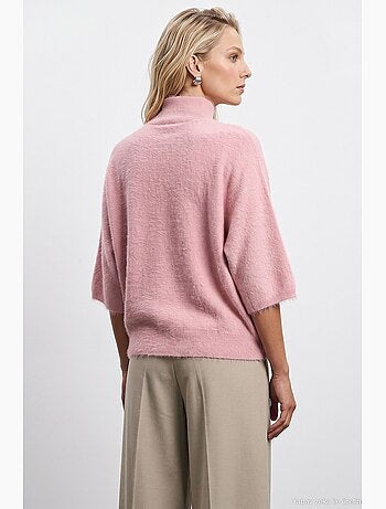 Camisola de gola alta canelada dilvin