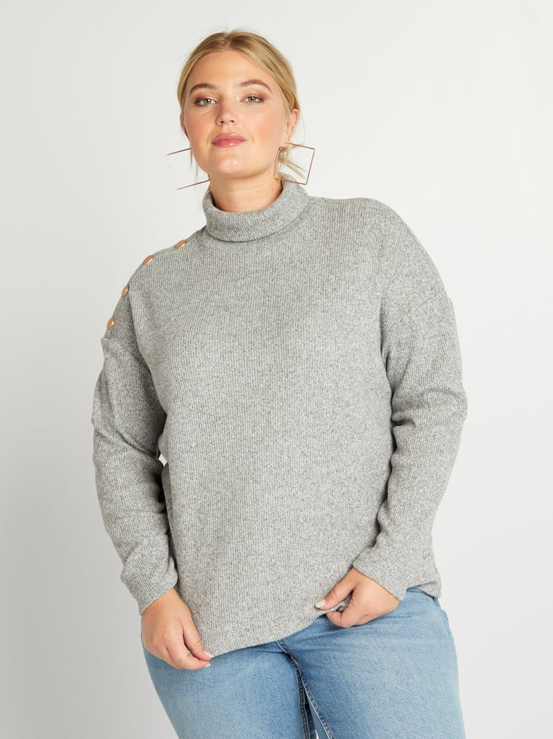 Camisola de gola alta CINZA - Kiabi