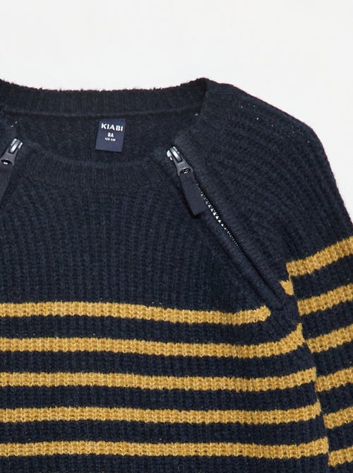 Camisola de gola alta com abertura dupla com zíper - So Easy - Kiabi