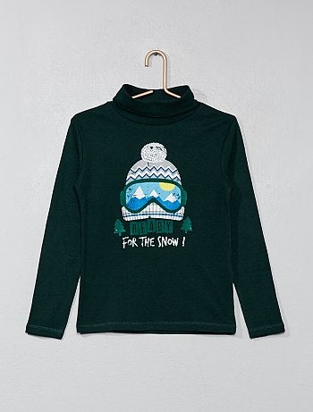 Camisola de gola alta com animação - Kiabi