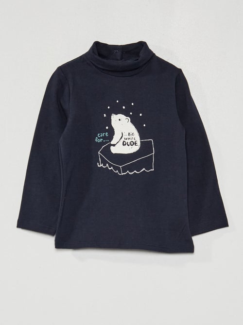 Camisola de gola alta com estampado de fantasia - Kiabi