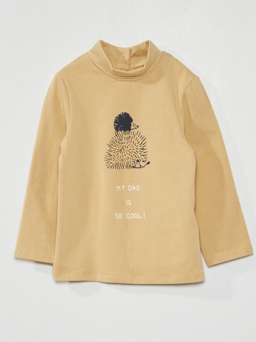 Camisola de gola alta com estampado de fantasia - Kiabi