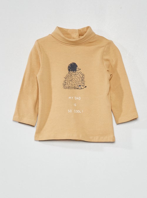 Camisola de gola alta com estampado de fantasia - Kiabi