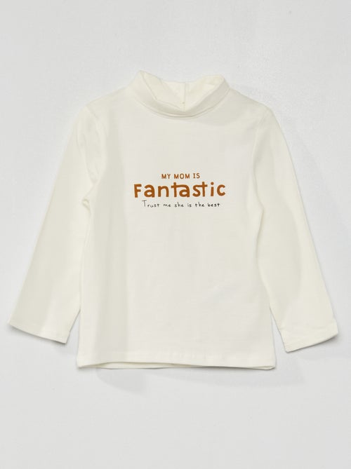 Camisola de gola alta com estampado de fantasia - Kiabi