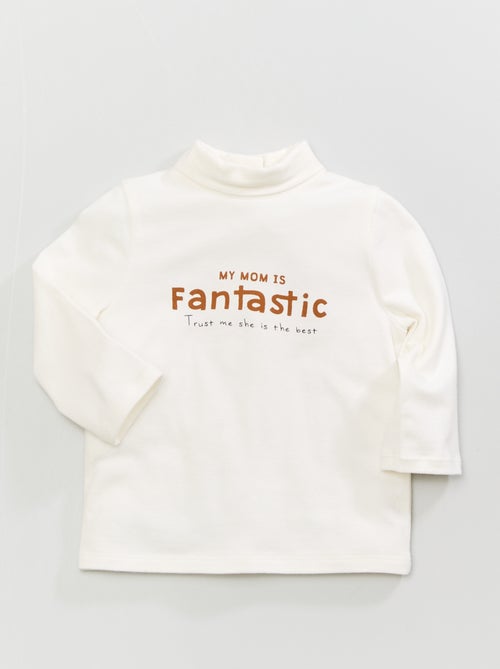 Camisola de gola alta com estampado de fantasia - Kiabi