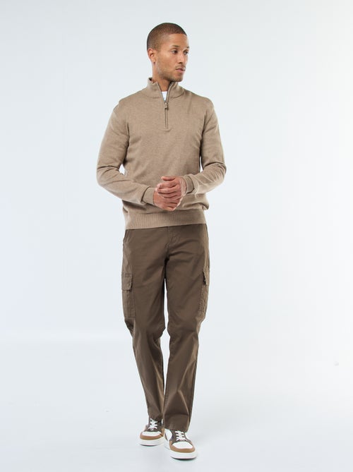 Camisola de gola alta com fecho em malha - Kiabi