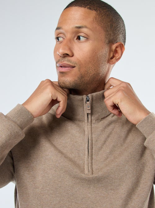 Camisola de gola alta com fecho em malha - Kiabi