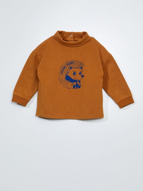Camisola de gola alta com motivo - Kiabi