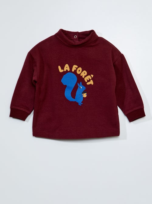 Camisola de gola alta com motivo - Kiabi