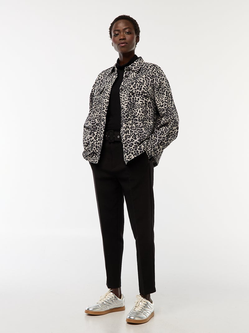 Camisola de gola alta e mangas compridas Preto - Kiabi