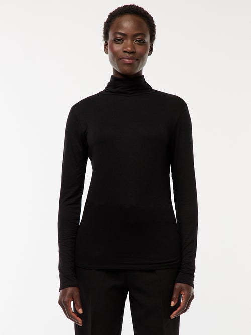 Camisola de gola alta e mangas compridas - Kiabi