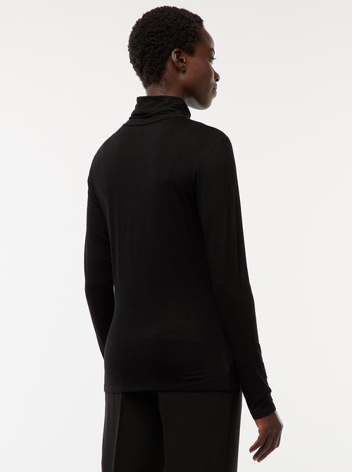 Camisola de gola alta e mangas compridas - Kiabi