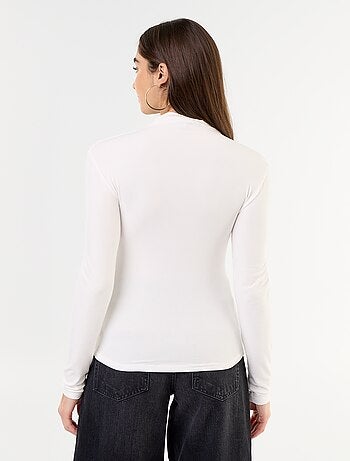 Camisola de gola alta elástica