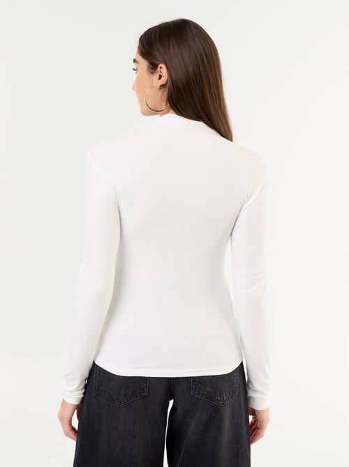 Camisola de gola alta elástica - Kiabi Camisola de gola alta elástica - Kiabi