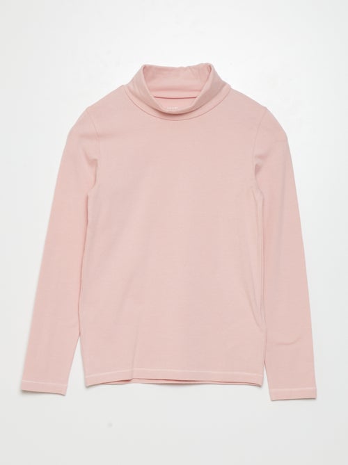 Camisola de gola alta em jersey lisa - Kiabi