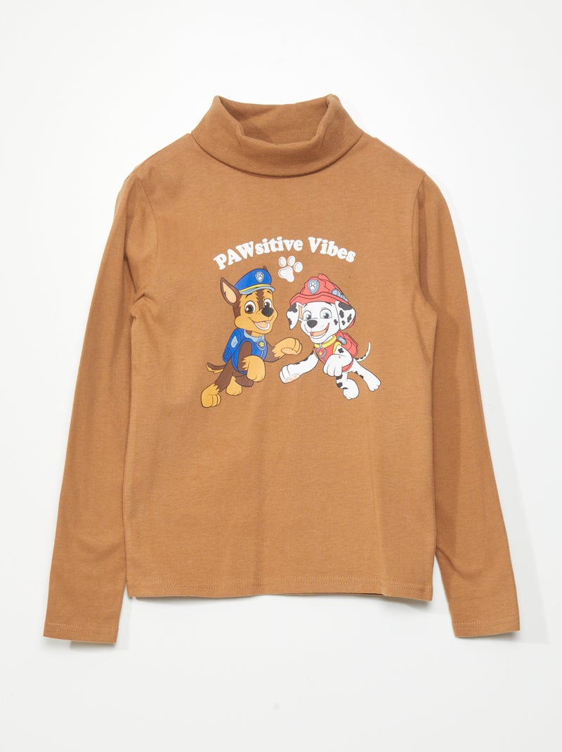 Camisola de gola alta em jersey 'Patrulha Pata' BEGE - Kiabi