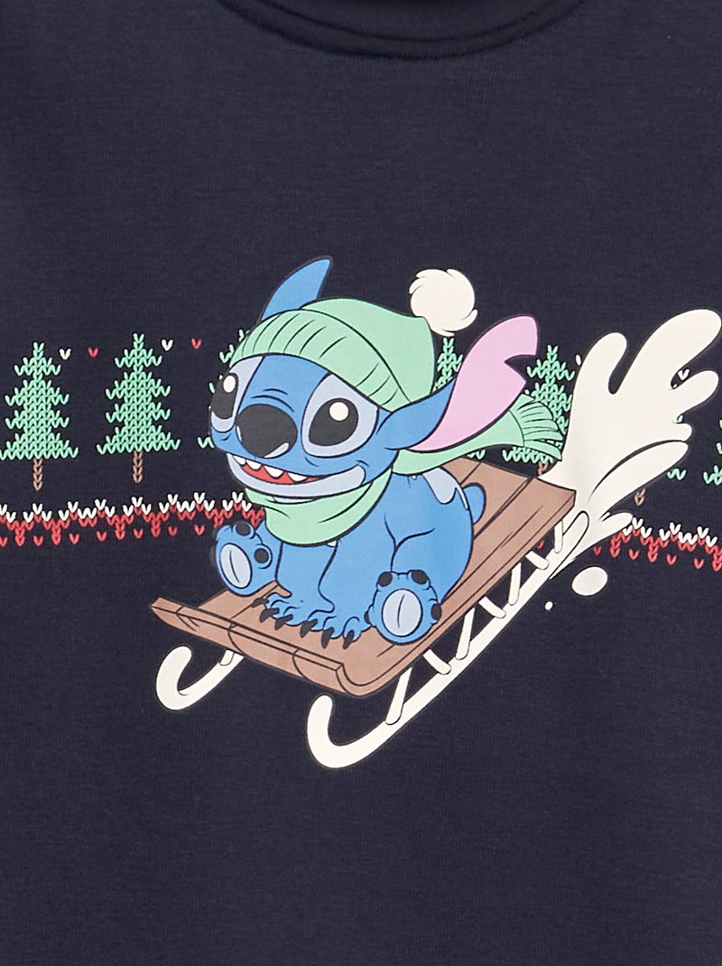 Camisola de gola alta em jersey 'Stitch' 'Disney' AZUL - Kiabi
