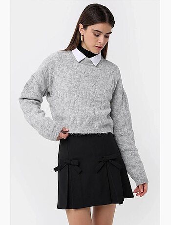 Camisola de gola alta em malha