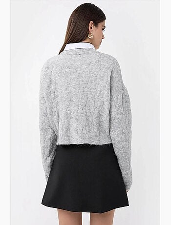Camisola de gola alta em malha