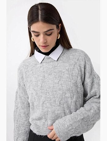 Camisola de gola alta em malha