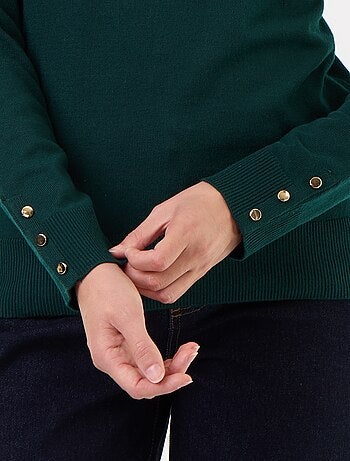 Camisola de gola alta em malha fina