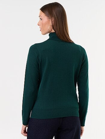 Camisola de gola alta em malha fina