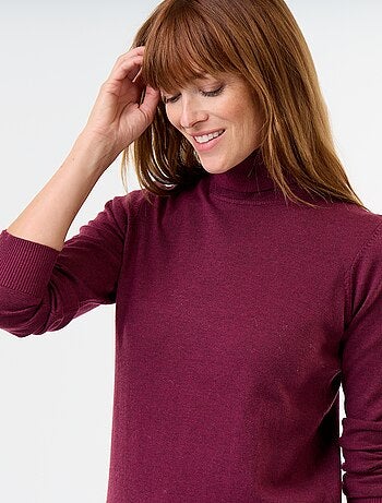 Camisola de gola alta em malha fina