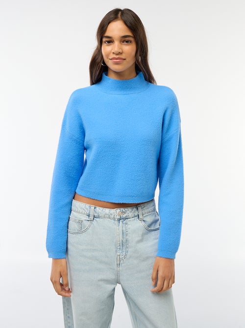 Camisola de Gola Alta em Malha Grossa - Kiabi