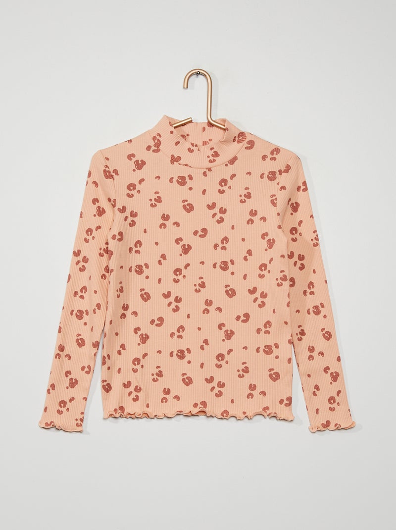 Camisola de gola alta estampada ROSA - Kiabi
