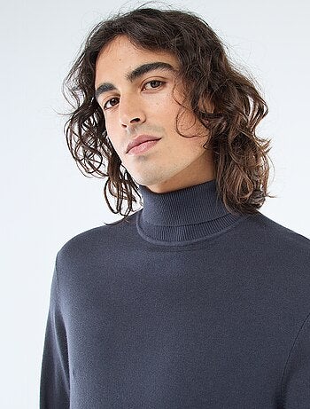 Camisola de gola alta lisa