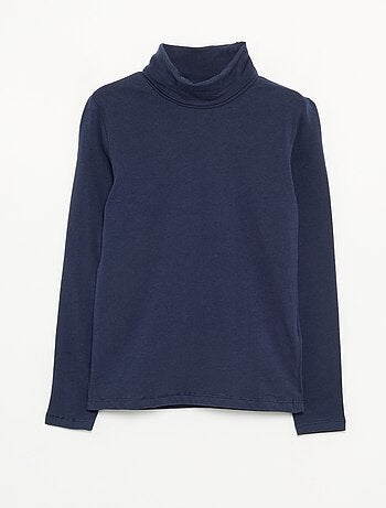 Camisola de gola alta lisa