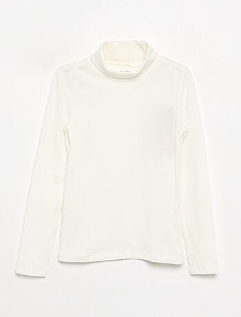Camisola de gola alta lisa