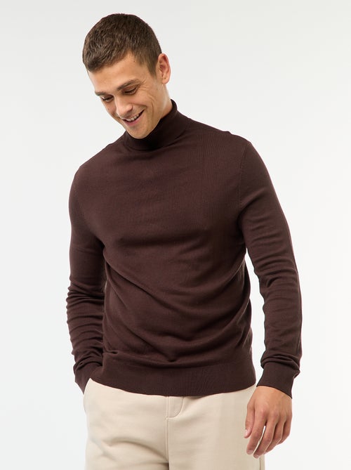 Camisola de gola alta lisa - Kiabi