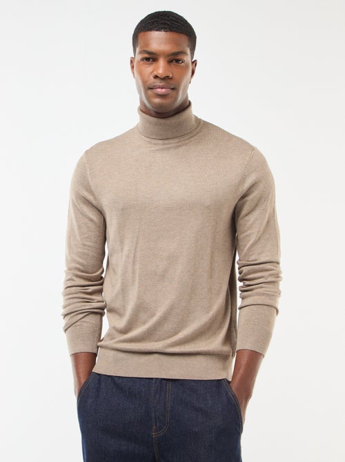 Camisola de gola alta lisa - Kiabi