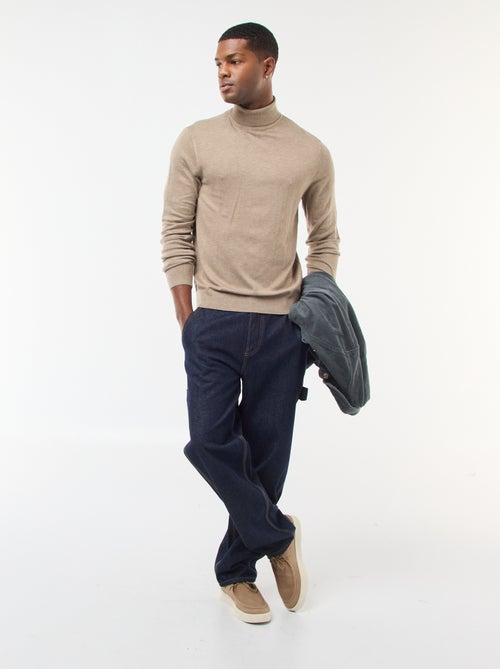 Camisola de gola alta lisa - Kiabi