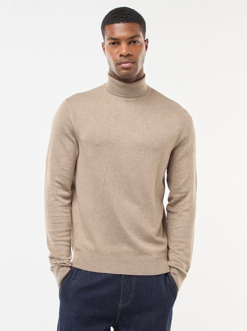 Camisola de gola alta lisa - Kiabi