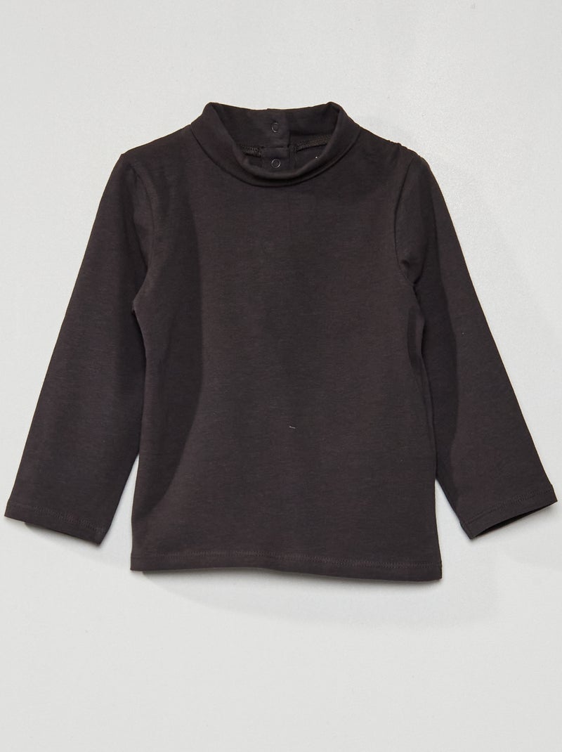 Camisola de gola alta lisa CINZA - Kiabi