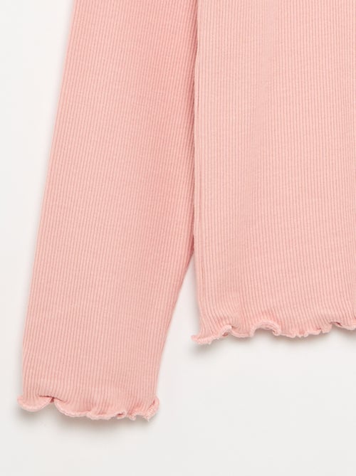 Camisola de gola alta lisa com acabamentos ondulados - Kiabi Camisola de gola alta lisa com acabamentos ondulados - Kiabi