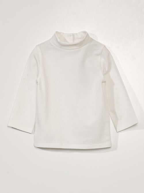 Camisola de gola alta lisa em jersey - Kiabi